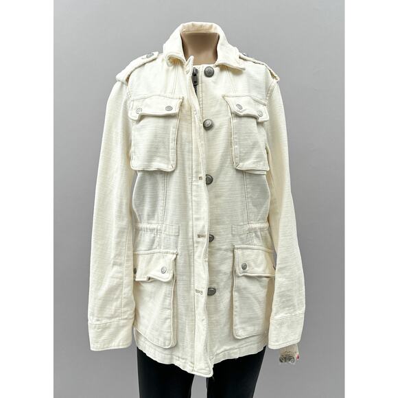 NWT Free People Not Your Brother's Utility Jacket Ecru Cream Women's Size XS - Picture 5 of 16